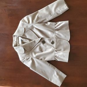 Beige Tahari 2 Petite Suit Jacket/Blazer